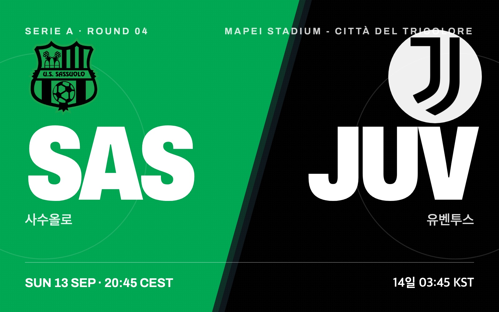 Sassuolo vs Juventus