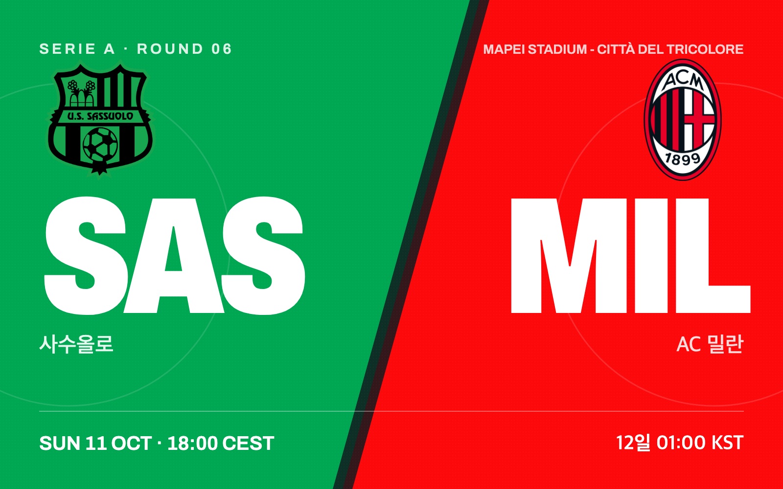 Sassuolo vs AC Milan